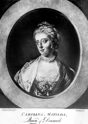 Carolina Matilde, Regina di Danimarca e Norvegia, incisa da Brookshaw